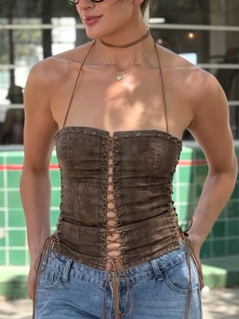 Lace Up Corset Top - Picture 4 of 5
